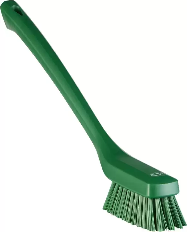 Vikan Narrow Cleaning Brush with Long Handle 420mm, Hard ORANGE