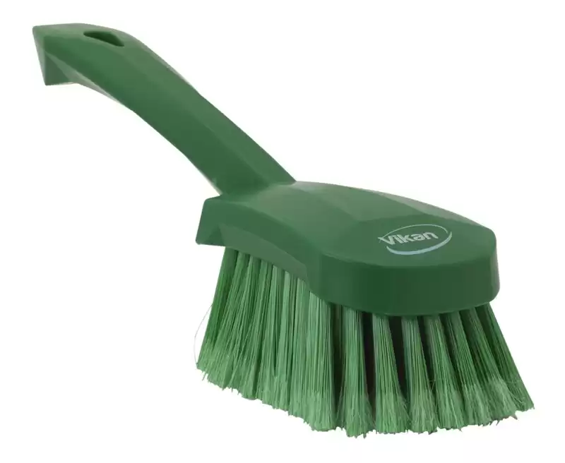 Vikan Washing Brush w/Short Handle 270mm, Soft/Split WHITE
