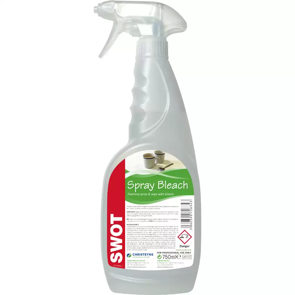Christeyns SWOT Spray & Wipe with Bleach 750ml